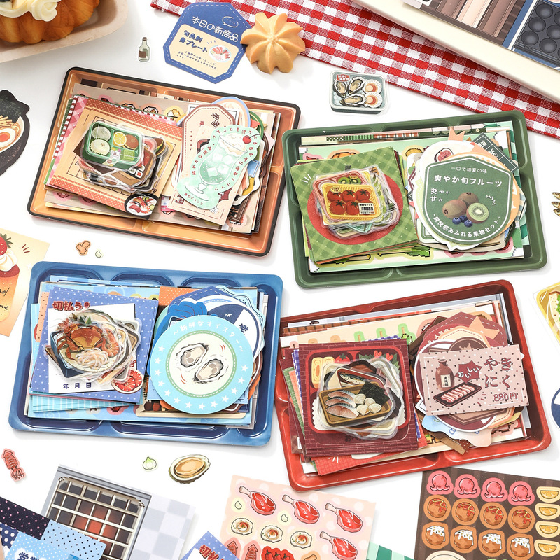 Food Snacks Menu - 77Pcs Lunch Box Series PET Sticker