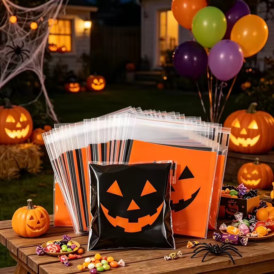 50/100pcs Halloween Black Oran - Food Halloween Snacks 评论和价格