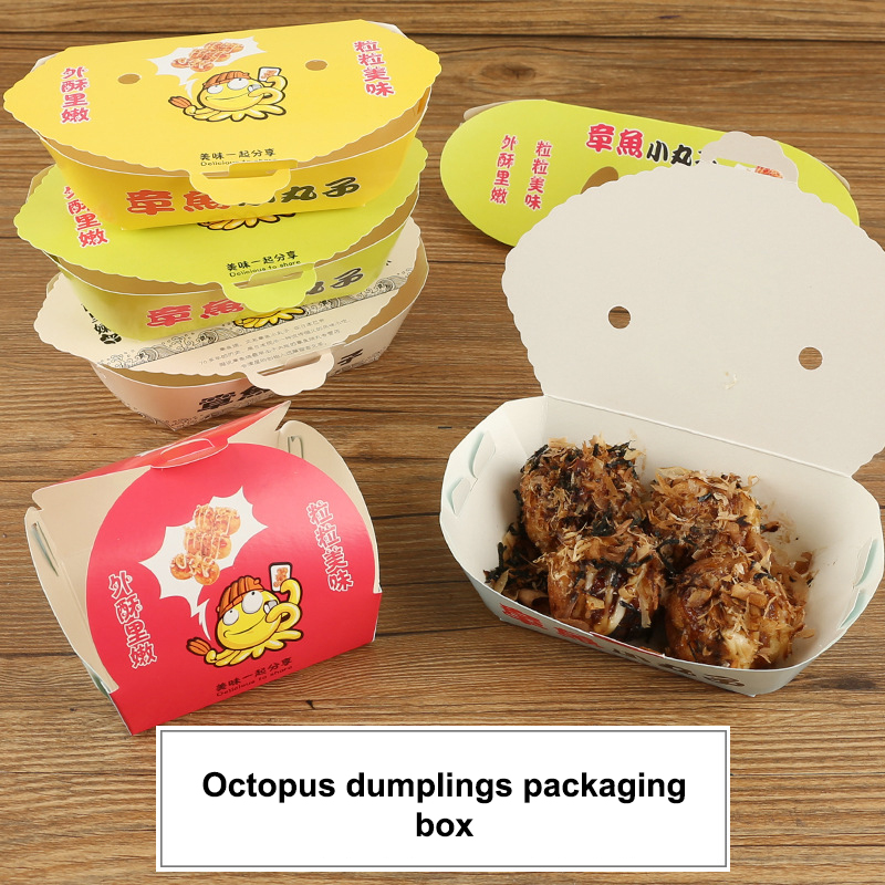 100Pcs Disposable Cartoon Octo - Food Snacks Box 评论和价格
