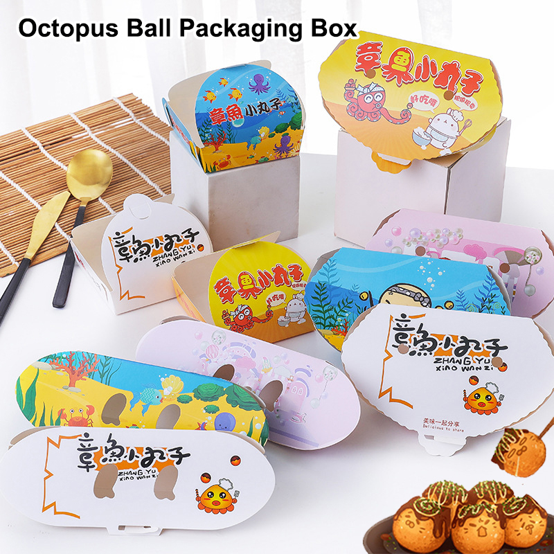100Pcs Disposable Cartoon Octo - Food Snacks Box 评论和价格