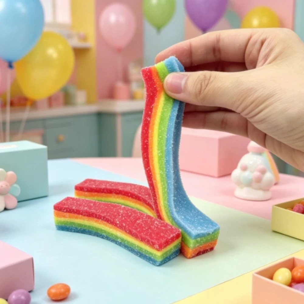 Squishy Rainbow Strip Stress B - Candy Sour Strip 评论和价格