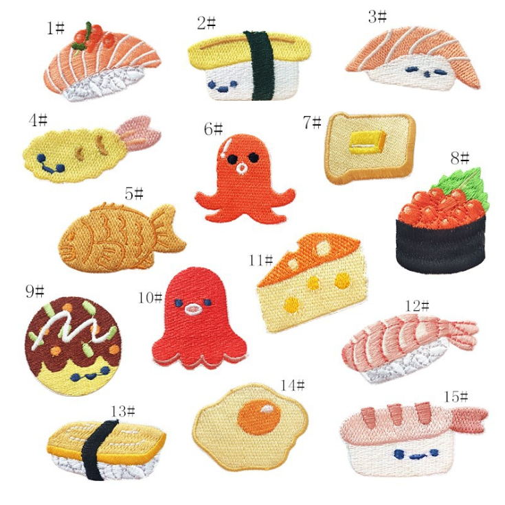 10 Pcs Embroidery Patch Popula - Food Snacks Pictures 评论和价格