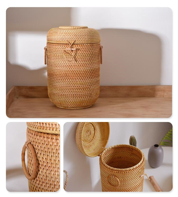 Handwoven Rattan Tea Storage B - Food Snacks Box 评论和价格