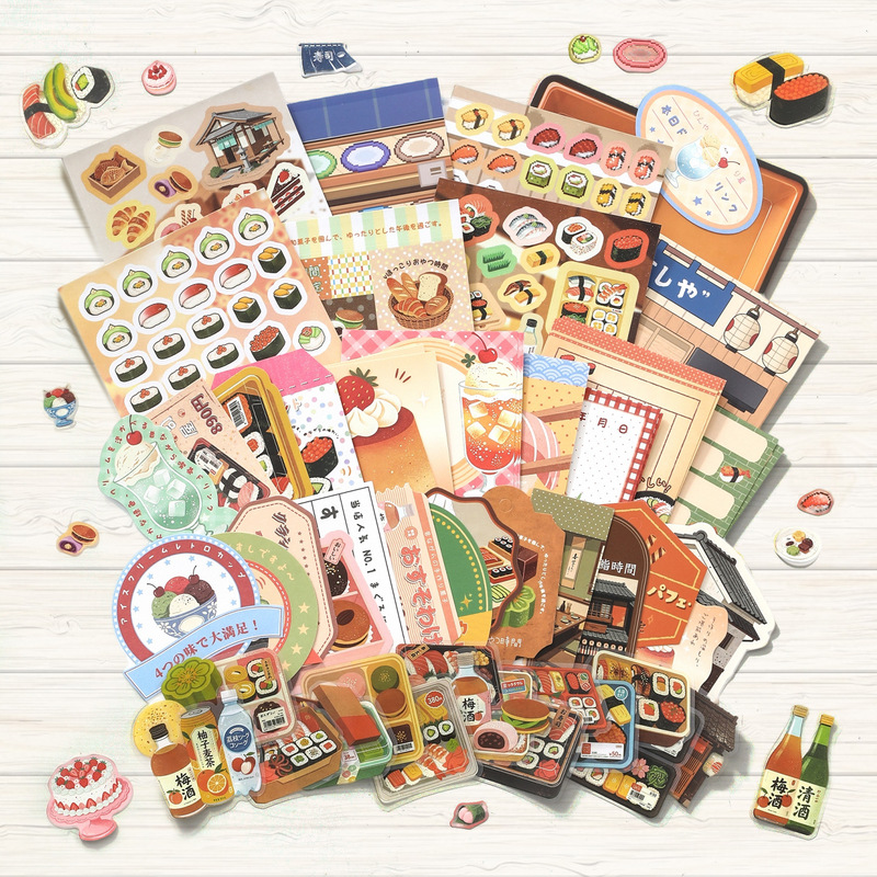 77Pcs PET Sticker Set Lunch Bo - Food Snacks Menu 评论和价格