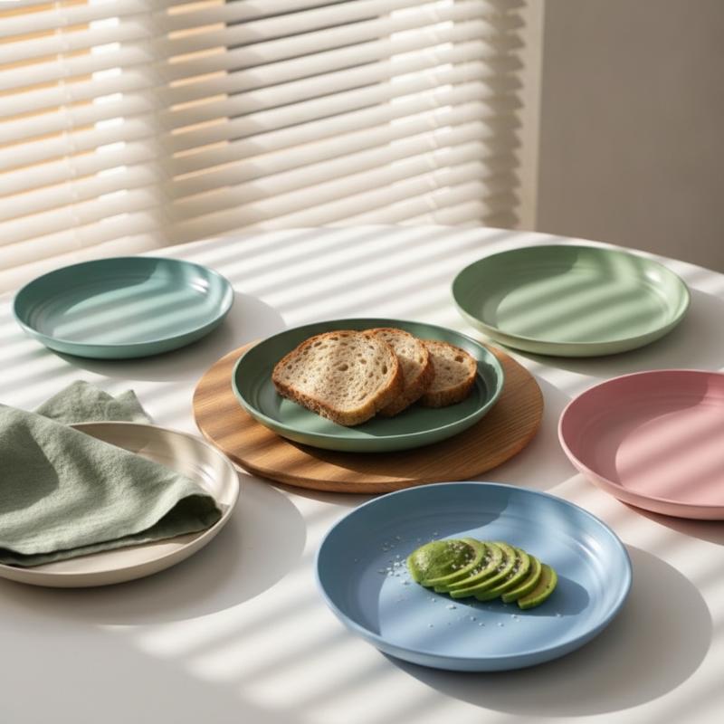 Wheat Straw Kids Dinner Plates - Food Snacks For Toddlers 评论和价格